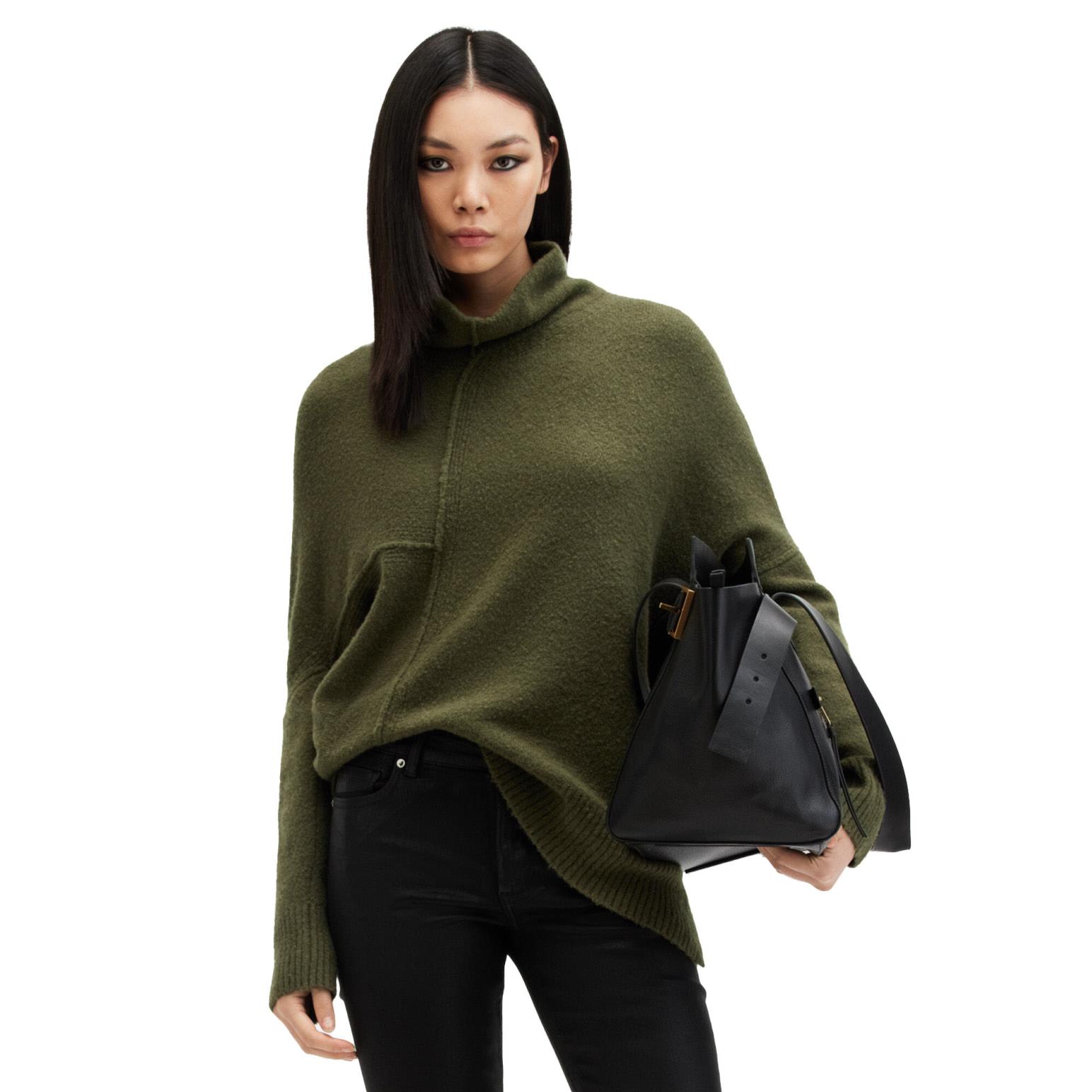 AllSaints Lock Roll Neck Relaxed Fit Jumper